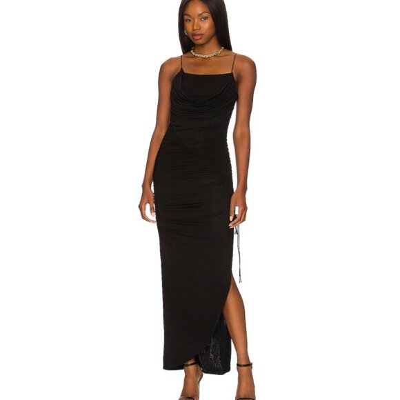 Alice + Olivia Dresses & Skirts - ALICE + OLIVIA Ruched Cutout Maxi Dress Black NWT Size 4